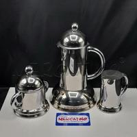MOKA INOX + LATTIERA + ZUCCHERIERA NUOVI