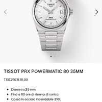 Tissot PRX Pawermatic 80