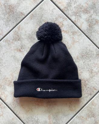 Berretto di lana Beanie Champion Nero con pompon