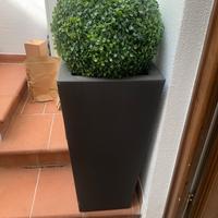 Vaso con palla in bosso