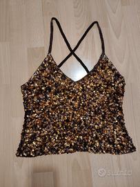 🤎 Top bikini paillettes Tg. M/L 🤎 