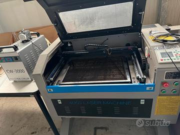Laser CO2 100w, robusti banchi lavoro, armadi rak