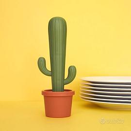 Spazzola lavapiatti spugna Cactus verde plastica