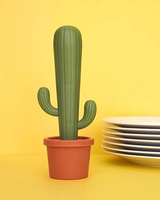 Spazzola lavapiatti spugna Cactus verde plastica