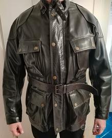 Giubbotto Belstaff pelle nero xl