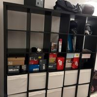 Scaffale Kallax Ikea nero 25 cubi