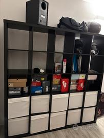 Scaffale Kallax Ikea nero 25 cubi