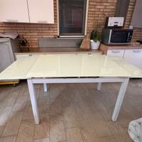 Tavolo vetro satinato allungabile