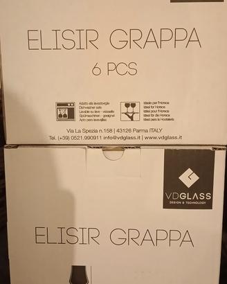 12 bicchieri grappa Elisir