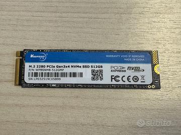 SSD Nvme 512GB Wodposit M.2 PCIe Gen3x4