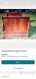 Divano letto ad una piazza e mezza