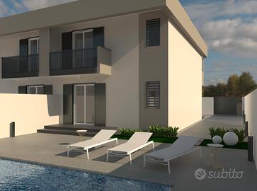 Villa con piscina nuova costruzione parete