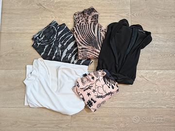 lotto shein: 4 vestiti e 1 maglietta tutto manica