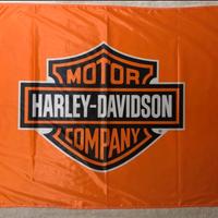 Bandiera stampa Harley Davidson arancione