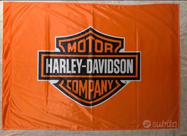 Bandiera stampa Harley Davidson arancione