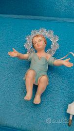 Statuina Gesù Bambino Presepe 20 cm - con Aureola