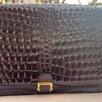 borsa in pelle di coccodrillo 