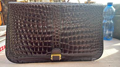 borsa in pelle di coccodrillo 