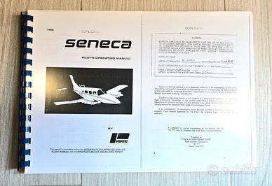 Manuale di volo del Piper Seneca rilegato