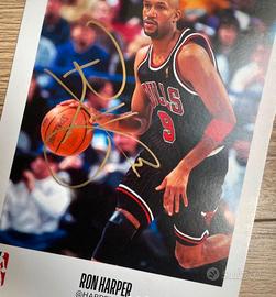 Foto autografata Ron Harper NBA