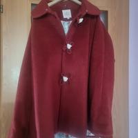 Mantella / Cappa donna in lana rossa con alamari