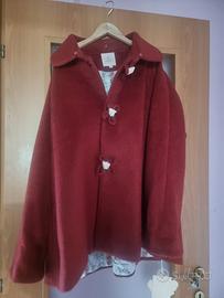 Mantella / Cappa donna in lana rossa con alamari