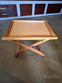 Tavolino Carrello in Legno con Ruote