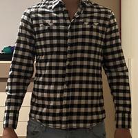 Camicia alcott boscaiola bianca e nera tg L