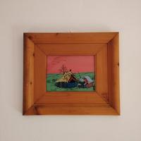 quadro arte naif - G. Kubic - capanna