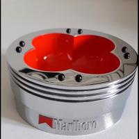 POSACENERE MARLBORO PISTONE METALLO CROMATO