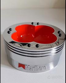 POSACENERE MARLBORO PISTONE METALLO CROMATO