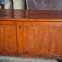 cassapanca primi del 900  restaurata in pino