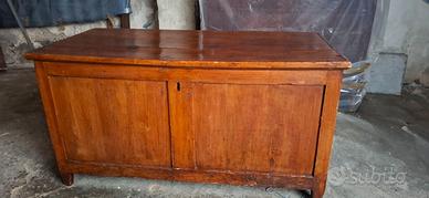 cassapanca primi del 900  restaurata in pino