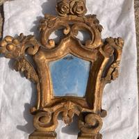 Cornice intagliata in legno e dorata ottocento