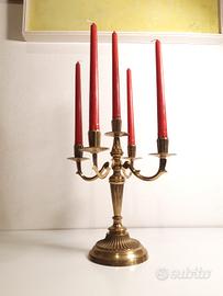 Candelabro vintage in ottone