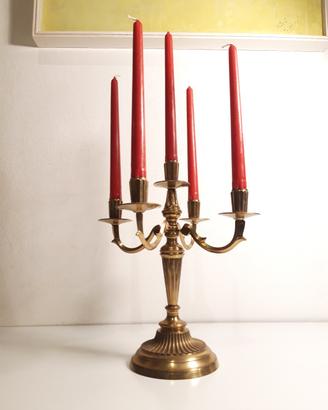 Candelabro vintage in ottone