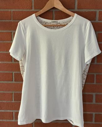 Intimissimi t-shirt pizzo bianca tg. L