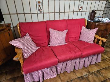 Divano rustico in legno
