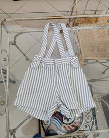Pantaloncino a salopette bambino in taglia 12/18 m