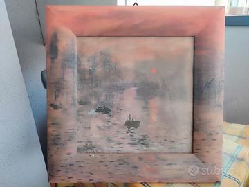 Quadro proseguito su cornice "Soleil Levant" Monet