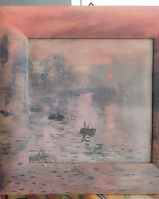 Quadro proseguito su cornice "Soleil Levant" Monet