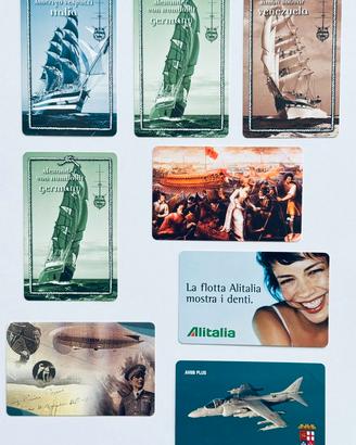 8 schede telefoniche navi e aerei Vespucci