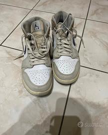 Air Jordan 1 Mid iWhite Khaki Blue Void'