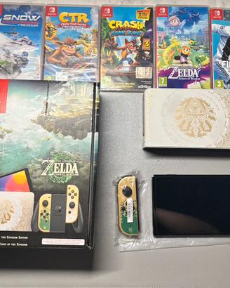 Bundle Nintendo switch oled zelda + 5 giochi
