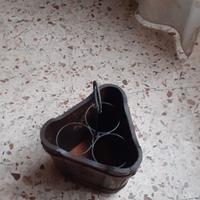 Contenitore per  3 bottiglie in legno