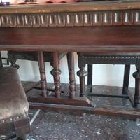 tavolo+ 6sedie da restaurare 
