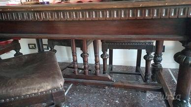 tavolo+ 6sedie da restaurare 