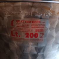contenitore acciaio inox 200Lt 