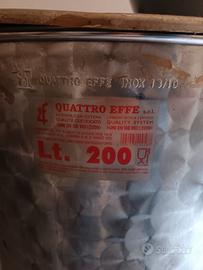contenitore acciaio inox 200Lt 