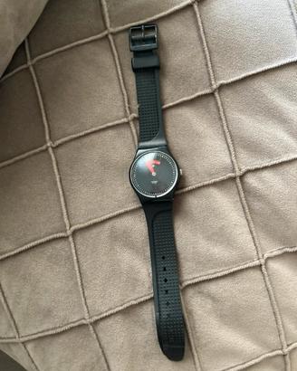 Orologio da uomo nero in gomma vintage 1998 Swatch